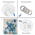 thumbnail image 3 of Sea Turtle Coastal Shower Curtain Set - 72" x 78" Washable Bathtub Curtain with 12 Hooks, Summer Beach Starfish Seaside Waterproof Fabric Stall Shower Curtains for Bathroom/Bathtub Décor, 3 of 6