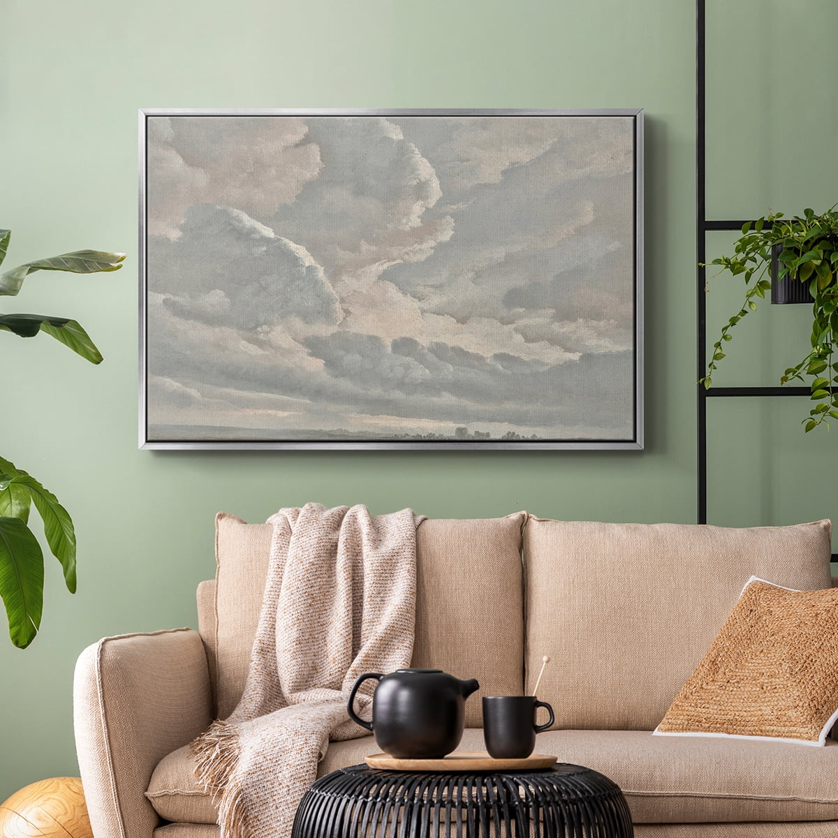 Vintage Landscape-CCXXXVI By Wexford Home Framed in Silver Wood Gallery Wrapped Canvas 25 in. x 37 in.