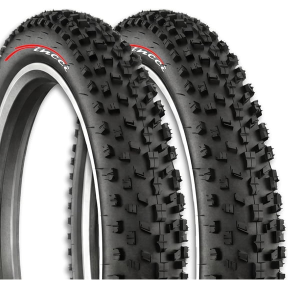 Fincci 26x4.0 Bike Tires (100-559) Foldable Reflective Fat Tire for Mountain, Hybrid, and E-Bike, 2-Pack