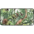 thumbnail image 3 of Kitchen Rugs Jungle Dinosaur with Palm Leaves Design Non-Slip Soft Kitchen Mats Bath Rug Runner Doormats Carpet for Home Decor, 39" X 20", 3 of 5