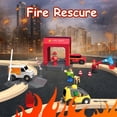 thumbnail image 2 of Set de tren de madera Giant Bean Fire Station, 72 unidades, con rieles, 2 of 8