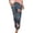 A-Dark Blue522, variant on Floral Print Jogger Pants for Women Elastic-Hem High-Waisted Daily Casual Trousers