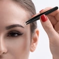 thumbnail image 3 of Set de pinzas para cejas TKYZMS de 4 piezas de acero inoxidable negro, 3 of 7