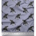 thumbnail image 1 of Soimoi Grey Heavy Canvas Fabric Floral Print Sewing Fabric Yard 58 Inch Wide, 1 of 3