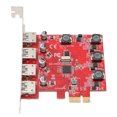 thumbnail image 1 of PCI Express USB 3.0 Expansion Card, PCB 4 Ports USB 3.0 Expansion Card Self Powered Technology Support Hot Swap Plug and Play  for VR Systems, 1 of 7