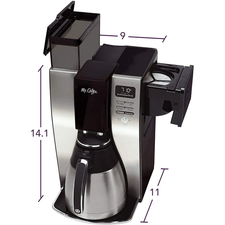 10-Cup Thermal Programmable Coffeemaker, Stainless Steel/Black 10-Cup Thermal Programmable Coffeemaker, Stainless Steel/Black