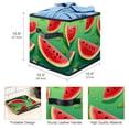 thumbnail image 3 of Watermelon Foldable Storage Basket with Handle, 10.8"x10.5"x10.6", Large Capacity Organizer Bins, Toy Box, Storage Bins, 3 of 6