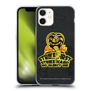 Head Case Designs Officially Licensed Cobra Kai Graphics 2 Strike Hard Logo Soft Gel Case Compatible with Apple iPhone 12 Mini