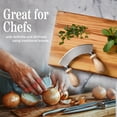 thumbnail image 3 of Classic Cuisine 5.6” Stainless Steel Mezzaluna Knife with Double Handles, 3 of 6