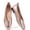 Pink, variant on Womens Metallic Crackle Square Toe Flat Shoes Slip On Shiny Leather Ballet Flats Low Heel Casual Dress Shoes for Wedding Daily Party