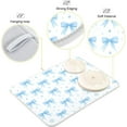 thumbnail image 2 of Blue Bow Ribbon Dish Drying Mat for Kitchen Countertop 16x18 Bowknot White Coquette Pattern Small Drying Mat Reusable Quick Dry Dish Sink Mats Easy Clean Decorative Essentials, 2 of 7