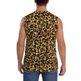 thumbnail image 4 of Gaeub Gold Glitter Leopard Men's Sleeveless Muscle Shirts Workout Tank Tops, Odor Protection and Comfortable - X-Large, 4 of 8