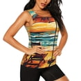 thumbnail image 2 of Fotbe Beach Umbrella Sunset Womens Loose Fit Casual Flowy Slim-Fit Tank Tops Athletic Round Neck Trendy Sleeveless Summer Tops for Gym and Yoga-Medium, 2 of 7