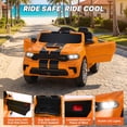 thumbnail image 6 of Dodge Kids Electric Ride-On Car, 12V Licensed Dodge Durango Electric Ride-On Toy with Parent Remote Control, Electric Car for Girls Ages 3–6, Features Music/LED Lights/Seat Belt, Orange, 6 of 12