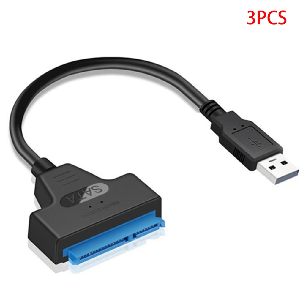Computer Cables Super High Speed USB 3.0 Male to SATA 22 Pin Female Adapter Cable with USB 2.0 Power Cable Cable Length: Other 