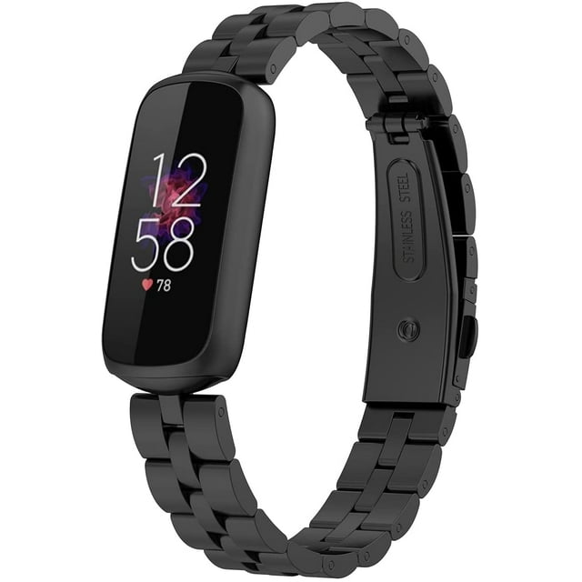 GFDYREE pour Fitbit Bracelets Métalliques Luxe avec Outils, Bracelets Réglables en Acier Inoxydable Hommes Femmes Sangle de Sport Légère pour Fitbit Traqueur de Mise en Forme Luxe