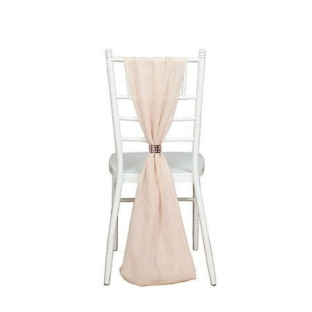 

BalsaCircle 50 Nude Extra Premium Chiffon Chair Sashes Bows Ties Ceremony
