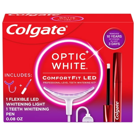 Colgate Optic White ComfortFit LED Hydrogen Peroxide Teeth Whitening Kit