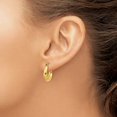 thumbnail image 3 of 14k Yellow Gold Hammered Teardrop Hoop Earrings for Women, Textured Oval Statement Design, Modern Lightweight Fashion Jewelry, Bold Durable Style for Daily or Occasion Wear, 3 of 6