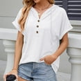 thumbnail image 2 of Scyoekwg Women Tops Trendy Ladies Blouses Dressy Casual Trendy Going Out Tops Womens Summer Fashion Loose Short Sleeve Cute T Shirts, 2 of 8
