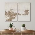 thumbnail image 2 of IDEA4WALL Adhesive Canvas Print Wall Art Set Duotone Tree Leaves Plant Retro Art Decorative Bohemian Nature Pastel Botanical Artwork for Living Room, Bedroom, Office - Canvas 16"x24"x2, 2 of 5