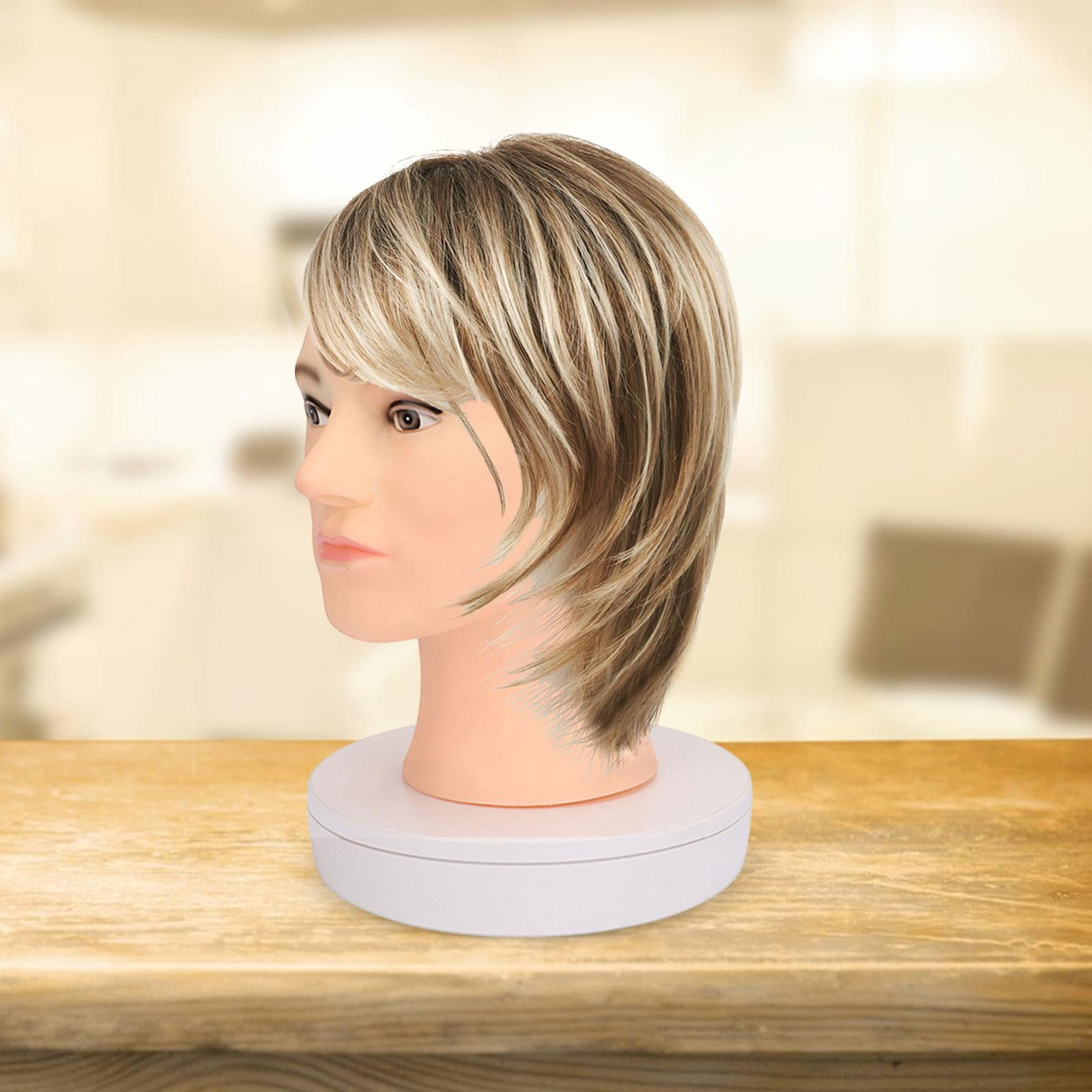 Stgfyxgs Makeup Doll Head Male Mannequin Head Training Professional Male Hair Model Head for Necklace Hats Wigs Making Styling Glasses style A