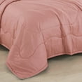 thumbnail image 3 of Esca Modern Pink Solid Print Polyester Bedspread Coverlet, King Reversible (3 Piece), 3 of 5