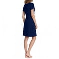 thumbnail image 3 of Eltusu Women Maternity Breastfeeding Dresses, Casual Knee Length Short Sleeve V-Neck Nursing Dresses Navy Size 2XL, 3 of 4