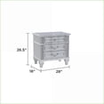 thumbnail image 4 of Mystic Contemporary Light Gray Wood Nightstand with 3 Drawers, 4 of 5