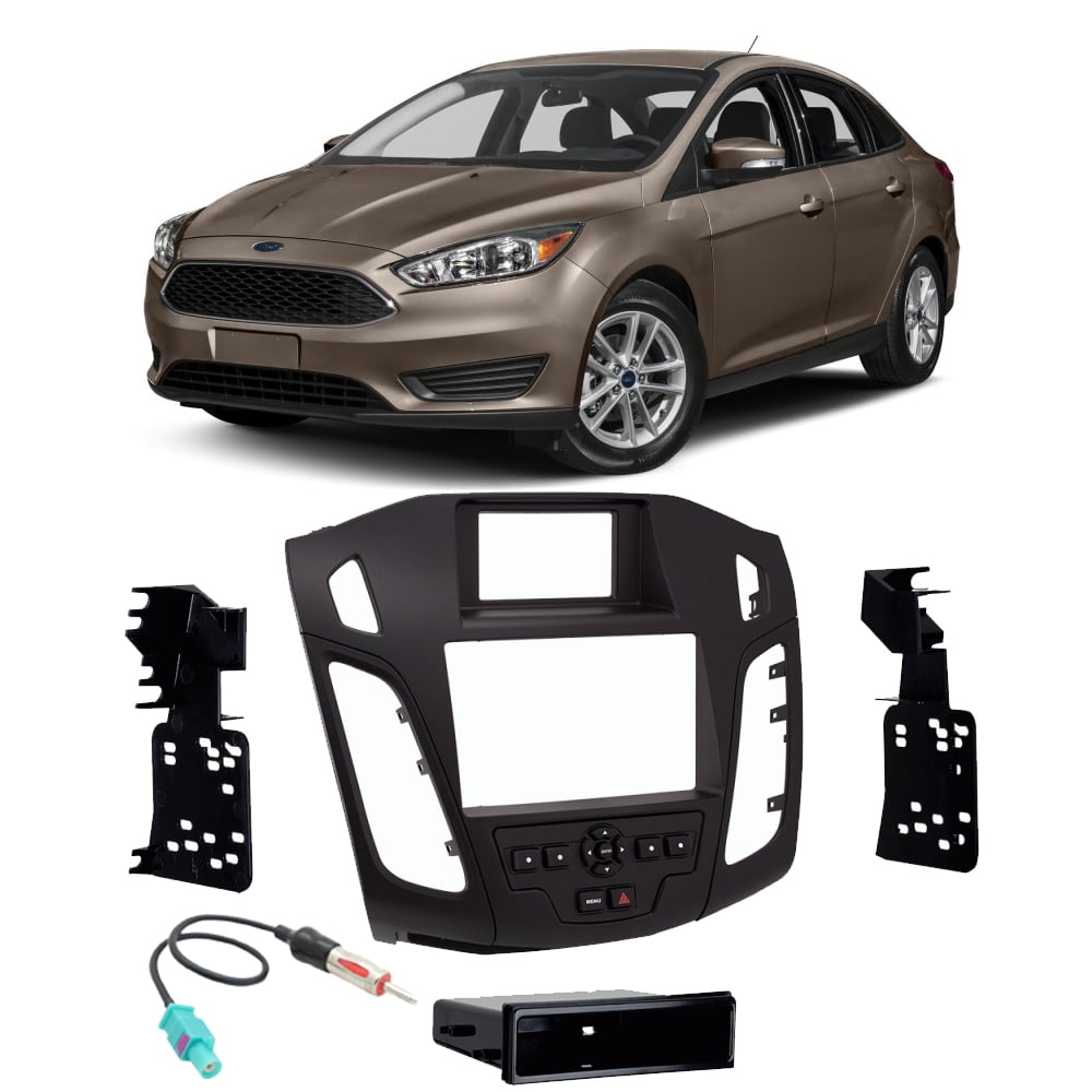 estafador matraz Entender mal Ford Focus 2015-217 Single or Double DIN Stereo Harness Radio Install Dash  Kit - Walmart.com