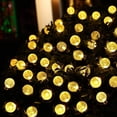 thumbnail image 4 of 20 luces LED solares para exteriores de 5 m (blanco cálido), luces de jardín impermeables con energía solar, luces de hadas decorativas con forma de bola de cristal para jardín, 4 of 5