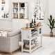 thumbnail image 3 of Gabinete de Almacenamiento de Tela con 4 Cajones FurnitureR Gris Moderno, 3 of 8
