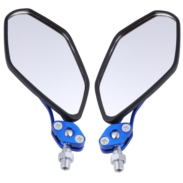 EeaseCA 1 Pair Motorbike Retroreflector Motorcycle Rearview Mirror Modified 360°Rotated Adjustable Rearview Mirror (Blue)