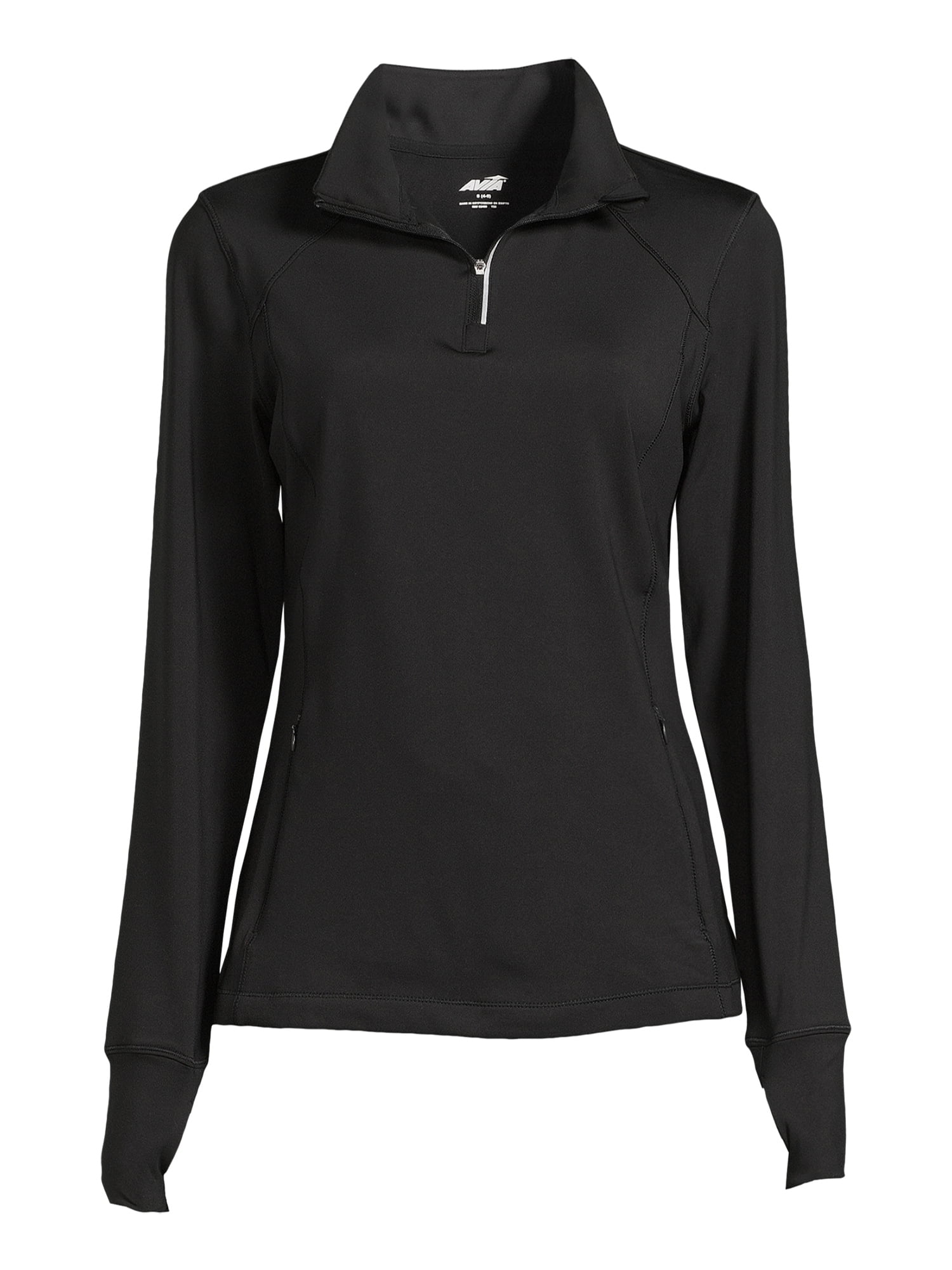 Avia Women’s Brushed Quarter-Zip Pullover with Pockets, Sizes XS-XXXL