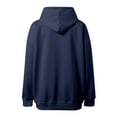 thumbnail image 4 of PMVFHDE Plus Size Long Sleeve Hooded Pullover Soft Loungewear Casual Everyday Wear Comfort Fit Sweatshirt Navy，XL, 4 of 5