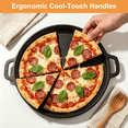 thumbnail image 6 of Round Cast Iron Skillet, TAIMASI 12'' Pre-Seasoned Cast Iron Frying Pan with Dual Handle, Oven Safe Pizza Pan for Grill, BBQ, Roasting,  All Stovetops Safe, 6 of 8