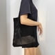 thumbnail image 1 of Bolso Bolso de hombro de punto hueco para mujer Bolso de compras de ganchillo simple (negro), 1 of 5