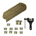 thumbnail image 4 of Cadena para moto LKSM 420 Gold 132 eslabones con disyuntor 100-125 cc, 4 of 8