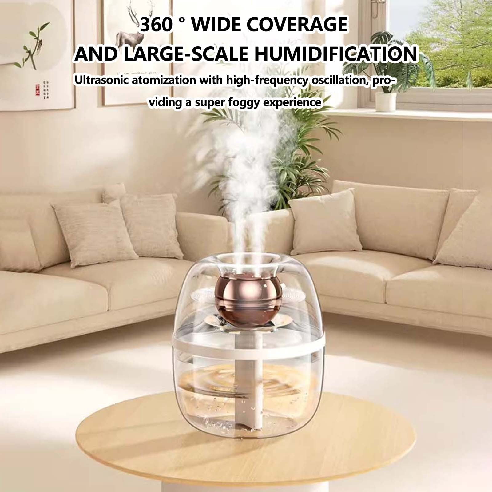 2025 New Humidifier Large Room, Living Room Humidifier, Automatic Mode Humidity Sensor, 3L Cool Mist Desktop Humidifier For Bedroom (Pink)