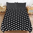 thumbnail image 6 of 3 Pcs Soft Bedding Set, Includes 1 Duvet Cover with Zipper And 2 Pillow Shams,Dot Pattern Black White Full(79"×90"), 6 of 8