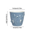 thumbnail image 3 of AuroraX Butterfly Pattern Plantser Double Layer Hollow Plantser Decorative Ventilated Lightweight Indoor Outdoor Plastic Embossed Garden Pot Blue, 3 of 6
