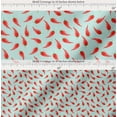 thumbnail image 2 of Soimoi Green Cotton Voile Fabric Chilli Vegetable Print Fabric by the Yard 58 Inch Wide, 2 of 7