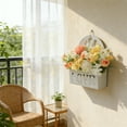 thumbnail image 6 of Artificial Rose Hanging Basket Wall Decor, 3D Floral Arrangement for Home Decoration, Indoor Outdoor Hanging Flowers for Living Room Bedroom Patio Garden Wall Decorations, Fake Vine Plant Decor, 6 of 6