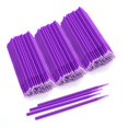 thumbnail image 1 of HGLOZ Microhisopos para extensiones de pestañas, paquete de 500 en color morado, cepillo microaplicador suave de 2 mm con varitas de microfibra, adecuado para limpiar y aplicar maquillaje, 1 of 5