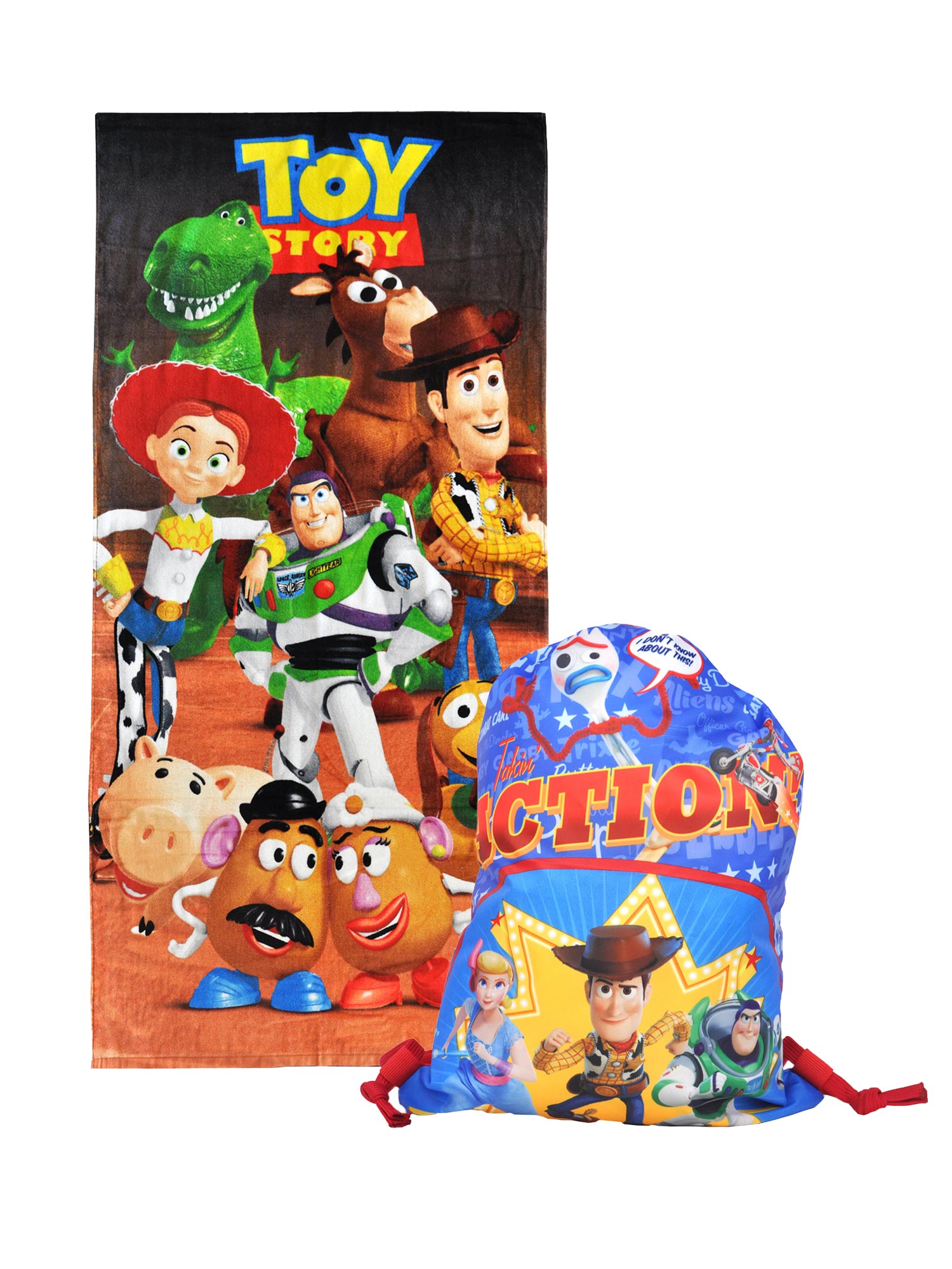 Toy Story Cast 28 X 58 Beach Towel Brown