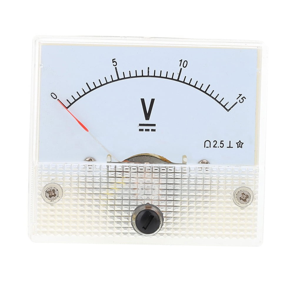 Cusimax 85C1 DC Analog Pointer Voltage Meter Panel 15V Gauge Voltmeter Needle Volt Tester White