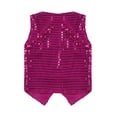 thumbnail image 3 of iiniim Kids Boys Girls Jazz Hip-Hop Dance Dazzled Jacket Sparkling Street Wear Disco Club Shiny Sequins Vest, 3 of 7