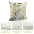 thumbnail image 4 of COMIO  Throw Pillow Cover Gold Leaves Pattern Modern Decorative Pillow Shams Bronzing Flannelette Square Cushion Cover for Bedroom Sofa Car., 4 of 5