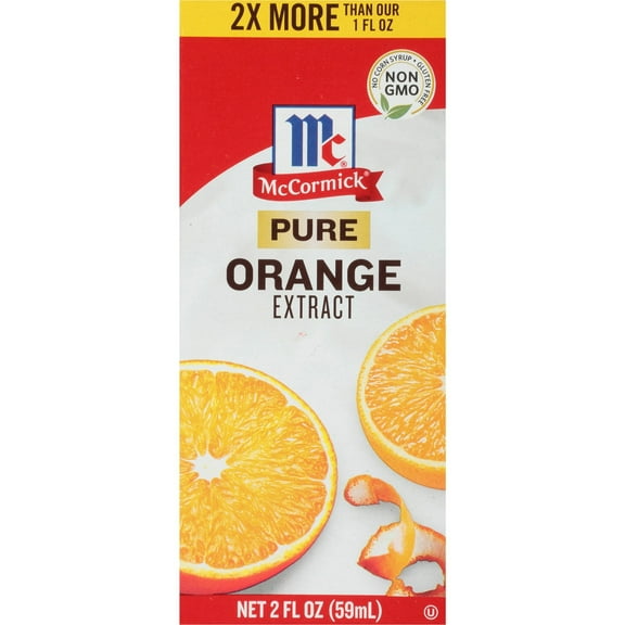 McCormick Non-GMO Kosher Pure Orange Extract, 2 fl oz Box pack of 2