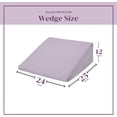thumbnail image 2 of CirclesHome Wedge Pillow Cover 100% Cotton, Zippered Wedge Pillow Case Protector, Soft, Hypoallergenic & Breathable - Lavender (24Wx25Lx12), 2 of 9